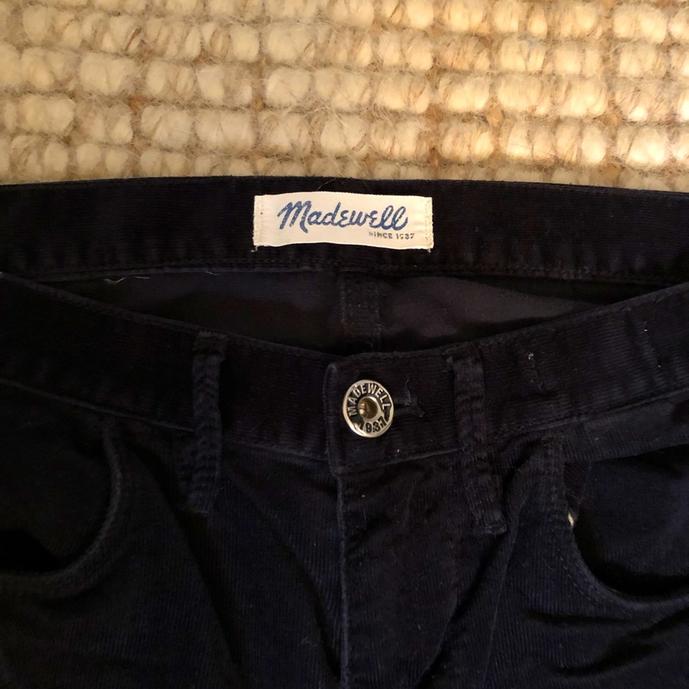 Madewell black velvet jeans